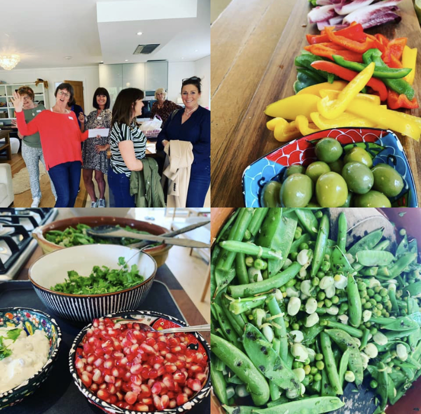 Images of menopause workshop with evienutrition and recipes for a healthy menopause