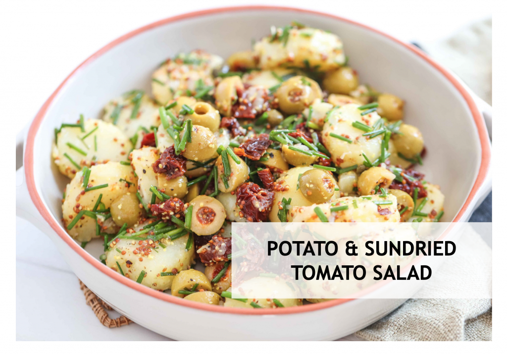 New potato and sundried tomato salad
