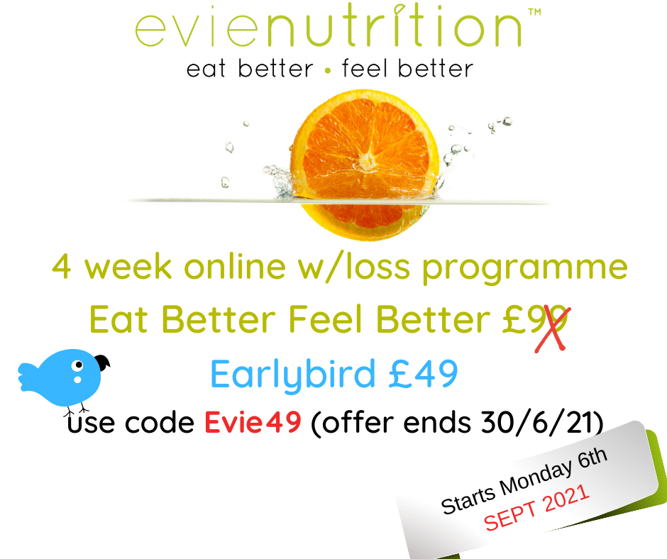Eat Better healthy eating programme with evie nutrition for weight loss