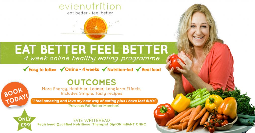 Eat Better Feel Better online healthy eating programme with Evie