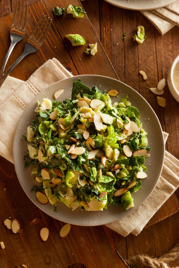 healthy nutritional salad with kale