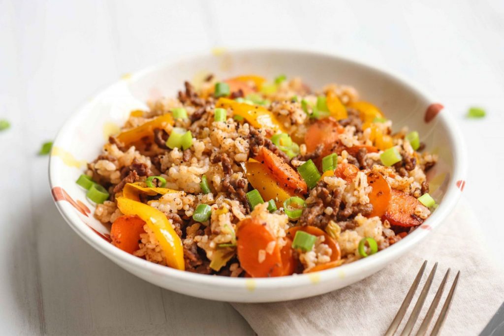 Evie Nutrition - Healthy Recipes - cajun-beef-veg-rice