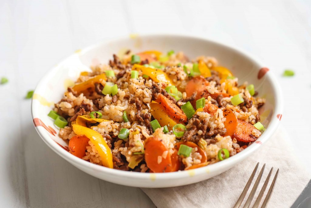 Cajun Beef with Veg Rice