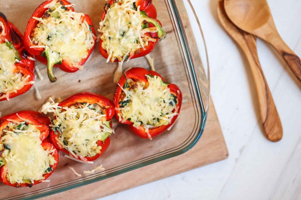 Egg Turkey Stuffed Peppers